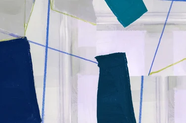 Abstracción geométrica azul