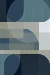 Capas geométricas azules