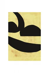 Abstracto audaz negro y amarillo