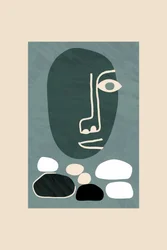 Retrato abstracto sereno