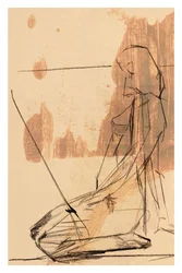 Figura abstracta contemplativa