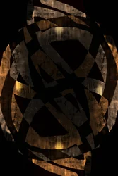 Formas abstractas en dorado oscuro