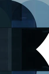 Arcos geométricos azul oscuro