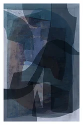 Formas en capas de azul intenso