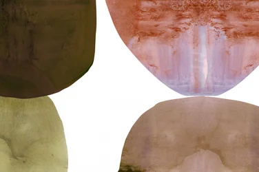 Formas abstractas de tonos terrosos
