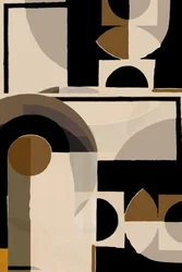 Abstracción geométrica terrosa
