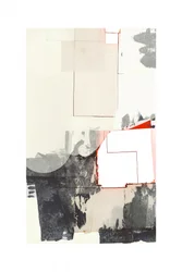 Abstracto geométrico en naranja