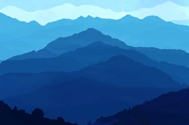 Las Montañas Azules en capas