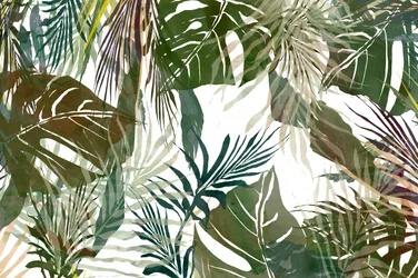 Exuberantes hojas tropicales