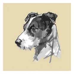 Retrato moderno de un perro