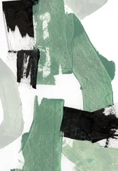 Formas abstractas modernas en verde