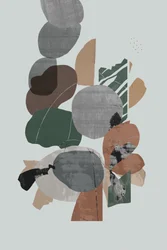 Formas abstractas en tonos apagados