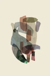 Formas abstractas en tonos apagados