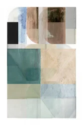 Capas geométricas en tonos apagados
