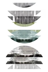 Capas geométricas en tonos apagados
