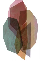 Capas geométricas en tonos apagados