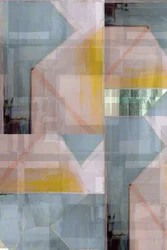 Capas geométricas en tonos apagados