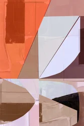 Abstracción geométrica naranja