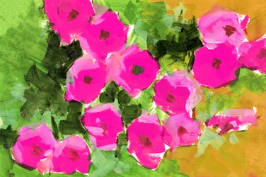 Flores del jardín rosa