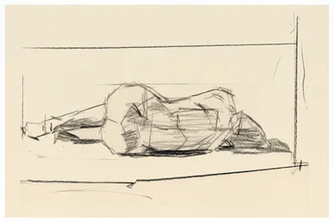 Boceto de un desnudo recostado