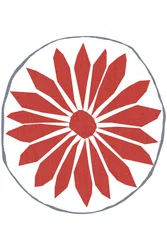 Flor popular roja