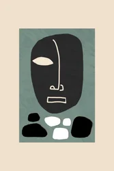 Rostro abstracto y sereno