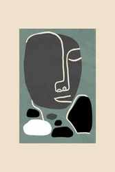 Retrato abstracto sereno