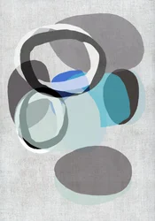 Formas en azul grisáceo sereno