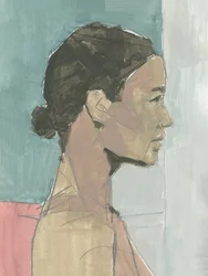 Perfil femenino sereno