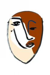 Retrato con cara partida