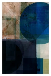 Geometría azul con textura
