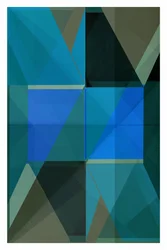 Azules geométricos vibrantes
