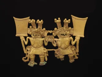 Colgante con dos figuras