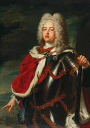 Federico Augusto II, elector de Sajonia y futuro rey Augusto III de Polonia como príncipe heredero