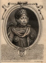 Retrato de Luis VI, llamado El Gordo - grabado de 