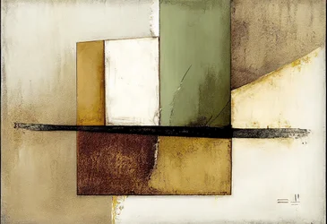 Arte abstracto marrón, pintura digital, pared Impresión de arte bajo demanda