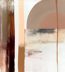 Colores grises y marrones, pintura abstracta, Wall Art | Impresiones en lienzo