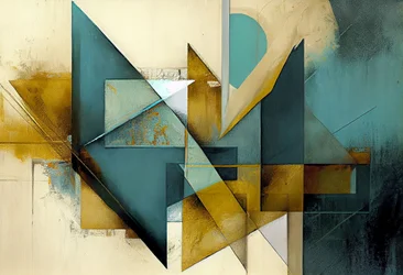 Lienzo Mid century Modern, formas de arte abstracto, arte mural imprimible