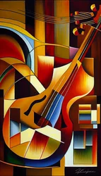 Instrumento musical, Pintura abstracta, Arte mural | Impresiones en lienzo