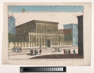 Vista del Palacio Doria-Tursi de Genua
Vista del Palacio del Duque de Oria en Strada Nuova (título en el objeto)