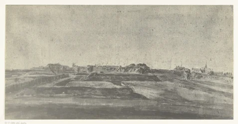 Vista de Maastricht, 1672 Fotos de dibujos de la invasión francesa de los Países Bajos en 1672 por Adam Frans van der Meulen conservados en la Manufacture des Gobelins (título de la serie)