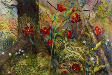 Jardín asilvestrado, 2017 (óleo)