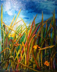 serpiente de agua iris salvaje, 2017 (óleo sobre lienzo)