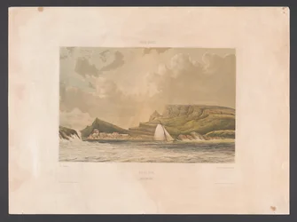 Bahía de Caracas Curazao. Bahía de Caracas (título sobre objeto) West Indies (título de la serie sobre el objeto) Vistas desde las Indias Occidentales de los Países Bajos (título de la serie)