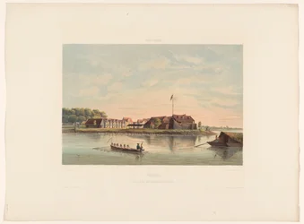 Fuerte Zeelandia en Paramaribo Surinam. Vista de Fort Zelandia en Paramaribo (título sobre objeto)