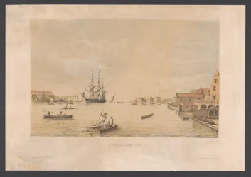Willemstad La renta del puerto de Curaçao (título sobre objeto) West Indies (título de la serie sobre el objeto) Vistas desde las Indias Occidentales de los Países Bajos (título de la serie)
