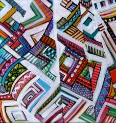 Triángulos, 2014 (acuarela, tinta)
