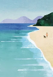 Paseo tranquilo por la playa
