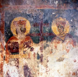 Frescos en la iglesia bizantina de Agios Georgios