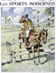 Equitación: “la avería” - acuarela de Job, en “deportes modernos”